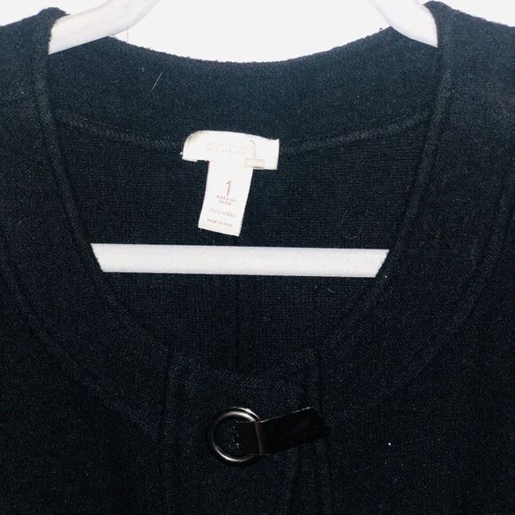 Chico's Women's Black Half Sleeves Comfort Cardigan Jackets Size 1 = Small - Picture 4 of 6